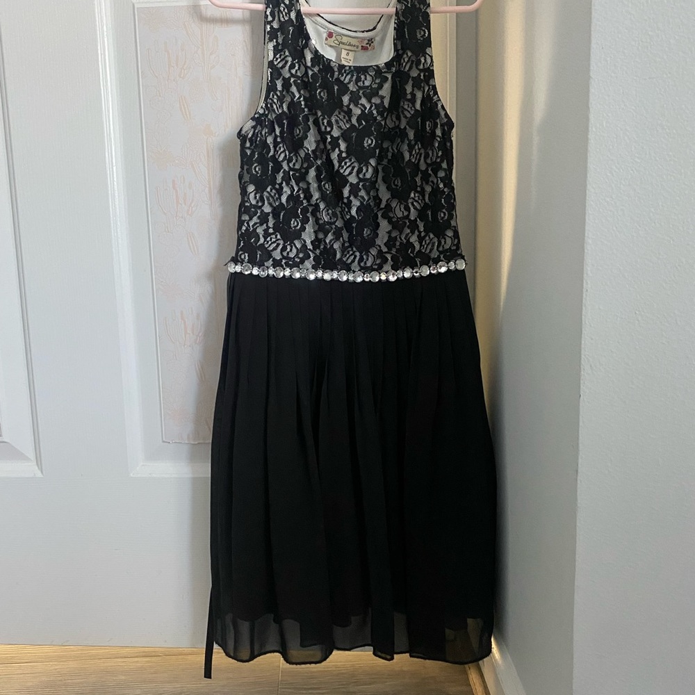 Speechless Black and Cream A-line Sleeveless Dress